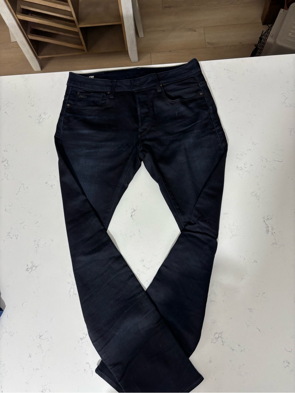 G-Star 3301 Slim Jeans in Dark Indigo - Picture 2 of 7
